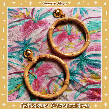 Pendientes: Bamboo Hoops Big