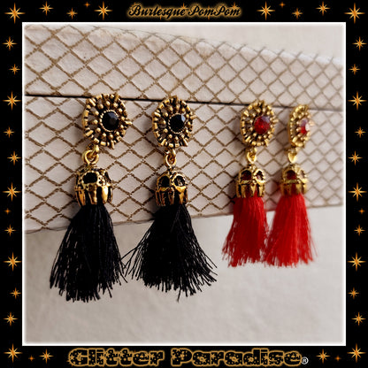 Earrings: Burlesque Pompom
