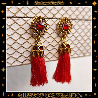 Earrings: Burlesque Pompom