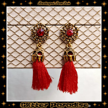 Earrings: Burlesque Pompom