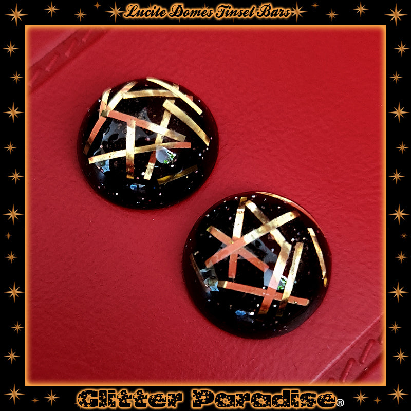 Earrings: Confetti Lucite Dômes Big Bars