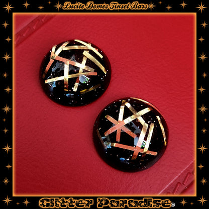 Earrings: Confetti Lucite Dômes Big Bars