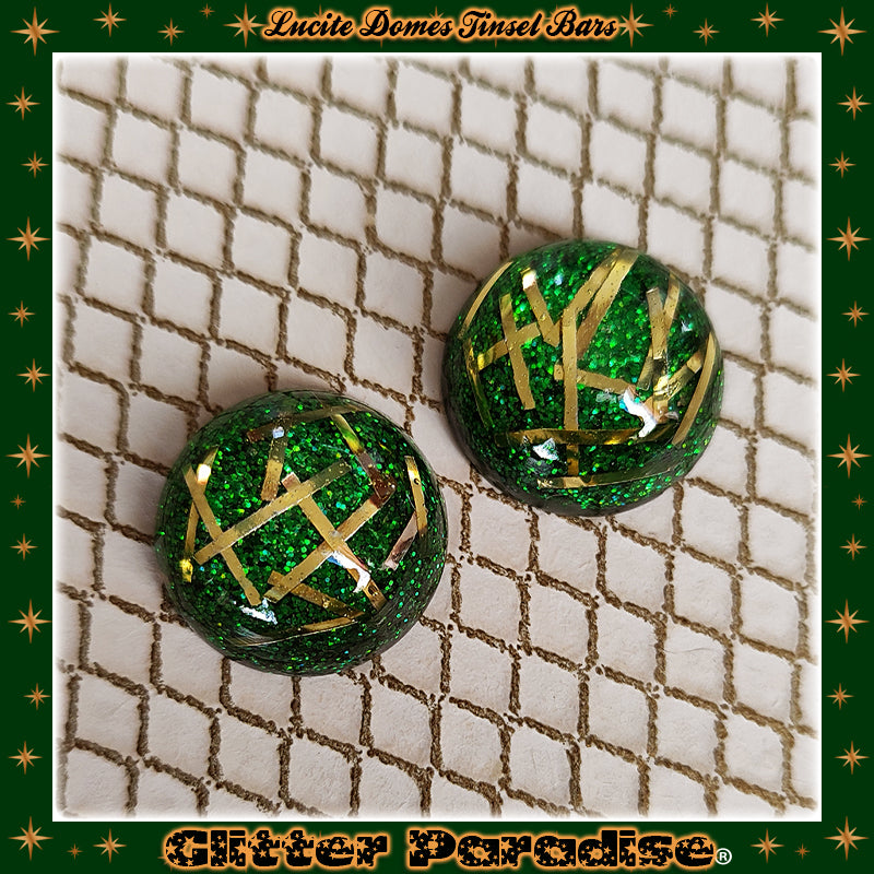 Earrings: Confetti Lucite Dômes Big Bars