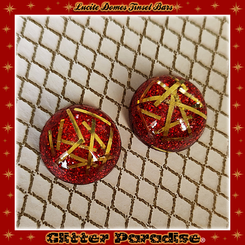 Earrings: Confetti Lucite Dômes Big Bars