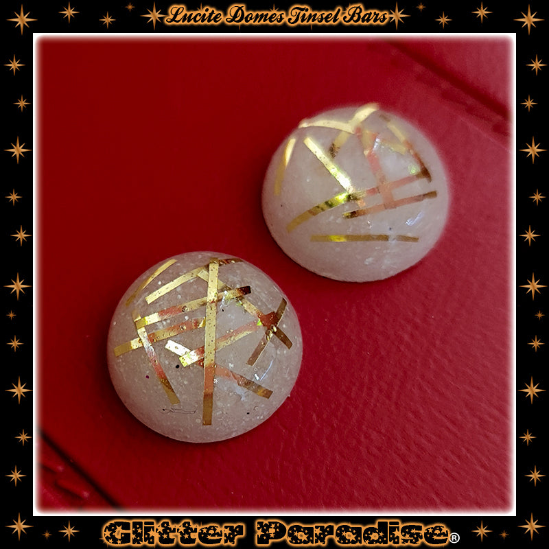 Earrings: Confetti Lucite Dômes Big Bars