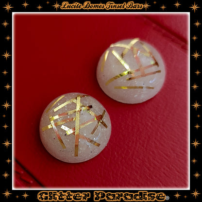 Earrings: Confetti Lucite Dômes Big Bars