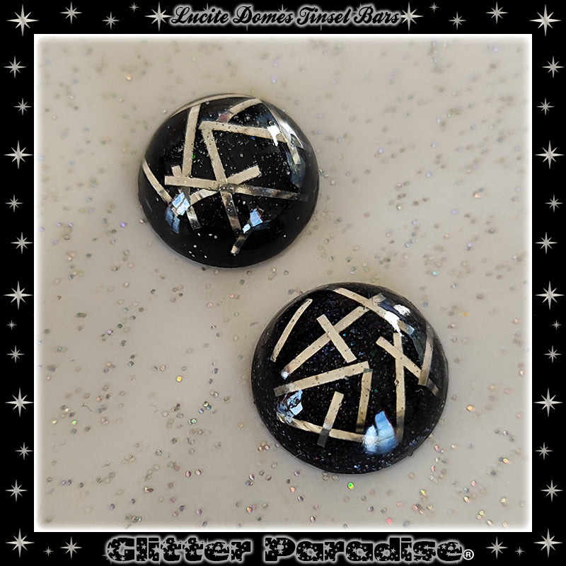 Earrings: Confetti Lucite Dômes Big Bars