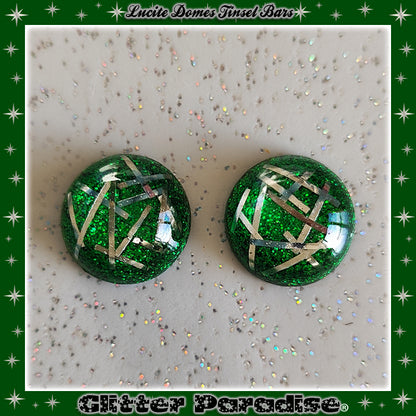 Earrings: Confetti Lucite Dômes Big Bars