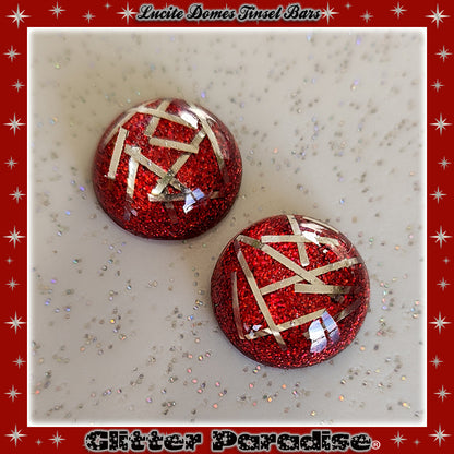 Earrings: Confetti Lucite Dômes Big Bars