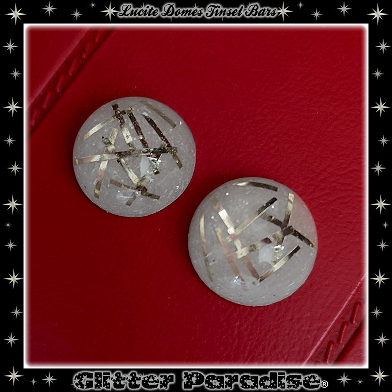 Earrings: Confetti Lucite Dômes Big Bars