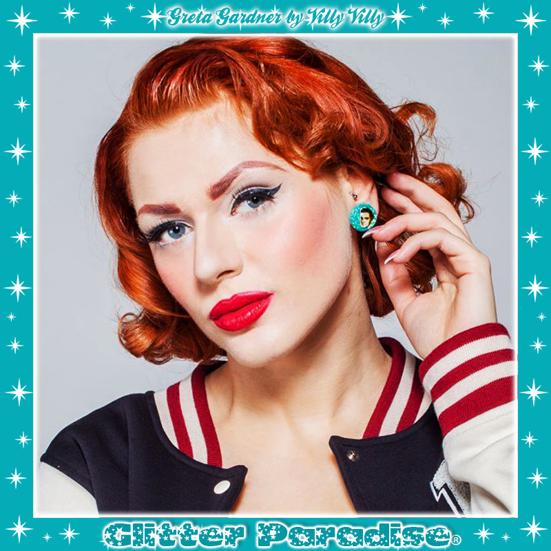 Earrings: Lucite Dômes The King