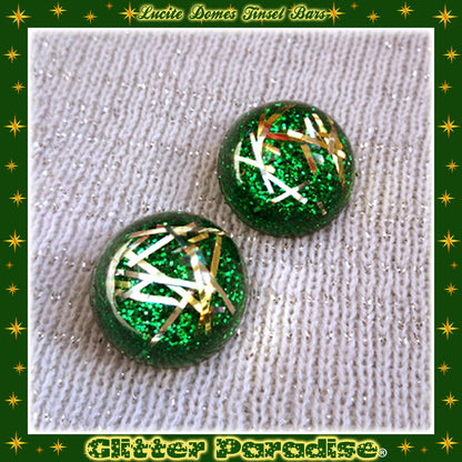 Earrings: Confetti Lucite Dômes Big Bars