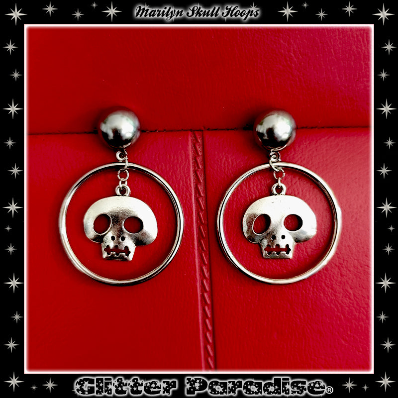 Boucles d'oreilles : Marilyn Skull Hoops