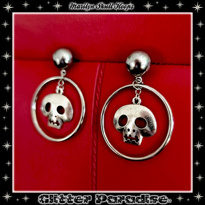 Boucles d'oreilles : Marilyn Skull Hoops