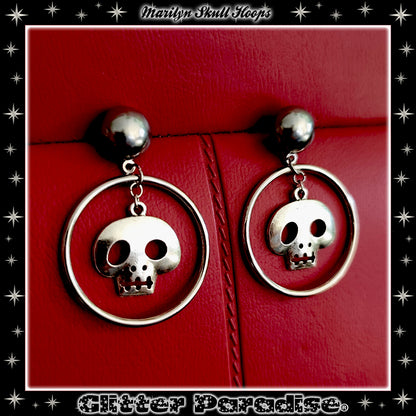 Boucles d'oreilles : Marilyn Skull Hoops