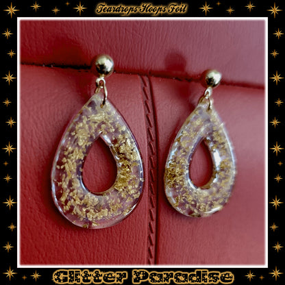 Boucles d'oreilles : Teadrop Hoops Foil