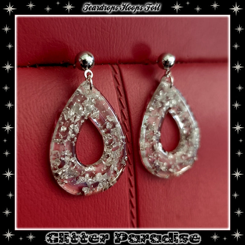 Boucles d'oreilles : Teadrop Hoops Foil