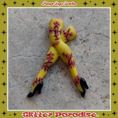 Brooch: Zombie Pinup Legs