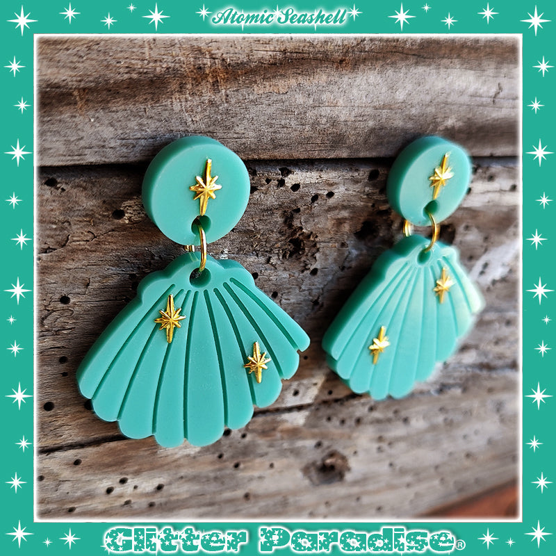 Earrings: Atomic Seashell