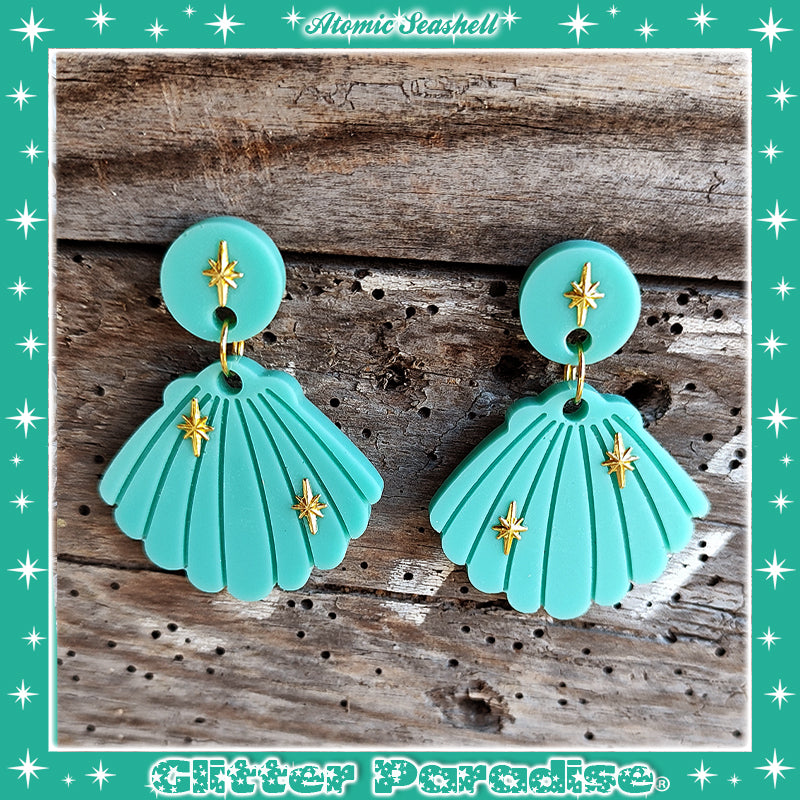 Earrings: Atomic Seashell