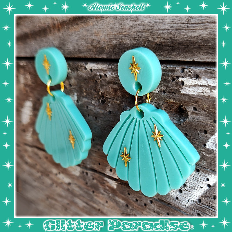 Earrings: Atomic Seashell