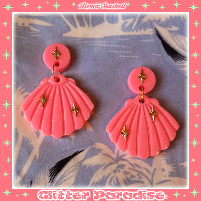 Earrings: Atomic Seashell