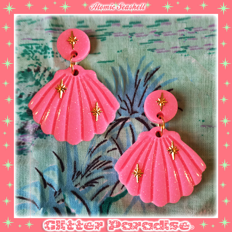 Earrings: Atomic Seashell