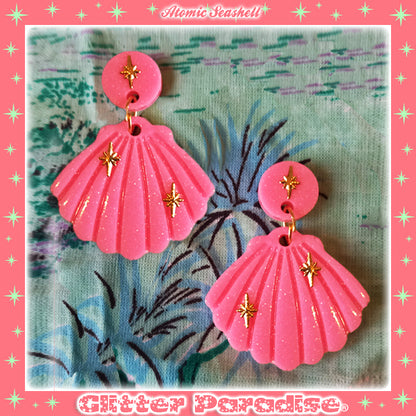 Earrings: Atomic Seashell
