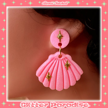 Earrings: Atomic Seashell