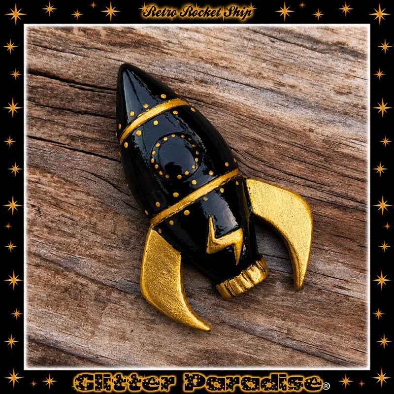 Pendientes: Retro Rocket Ship
