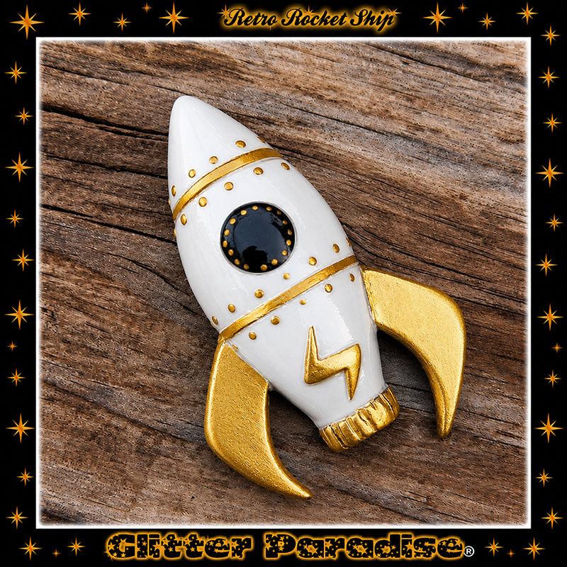 Pendientes: Retro Rocket Ship
