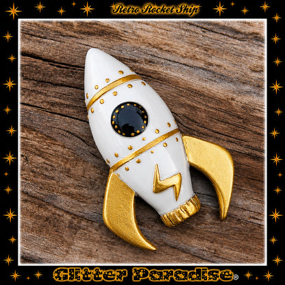 Pendientes: Retro Rocket Ship