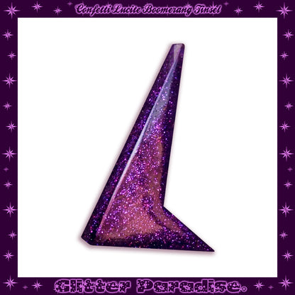 Brooch: Confetti Lucite Sharp Boomerang Dust