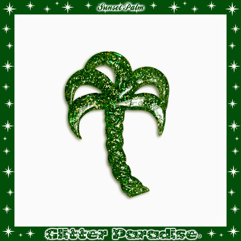 Brooch: Sunset Palm
