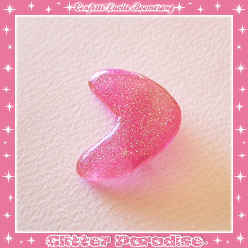 Brooch: Confetti Lucite Boomerang Dust