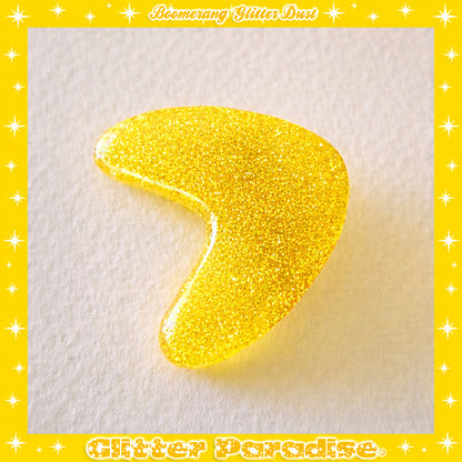 Brooch: Confetti Lucite Boomerang Dust