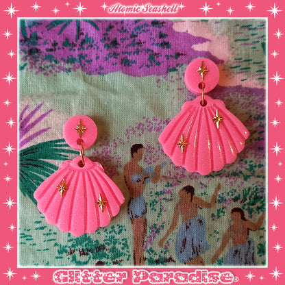 Earrings: Atomic Seashell