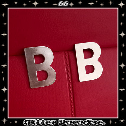 Earrings: Initials B.B