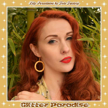 Earrings: Bamboo Hoops