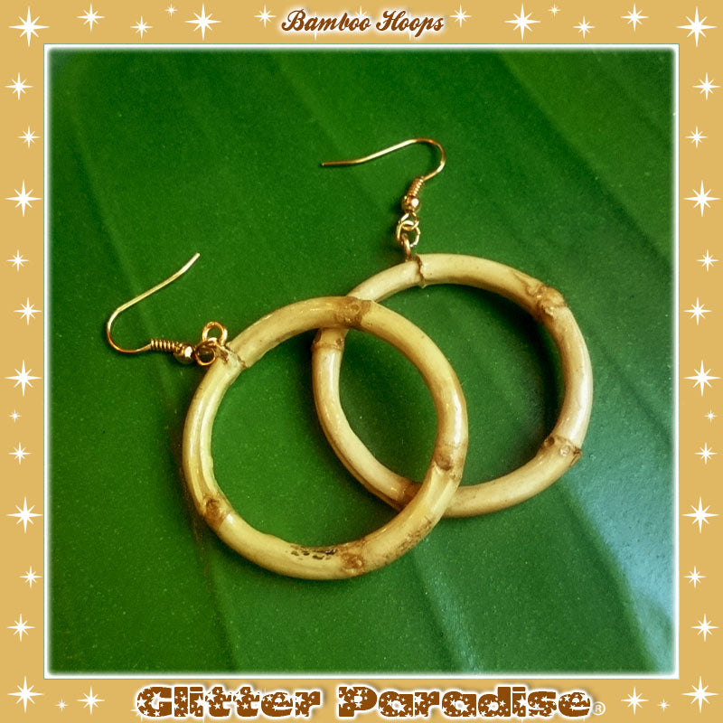 Earrings: Bamboo Hoops