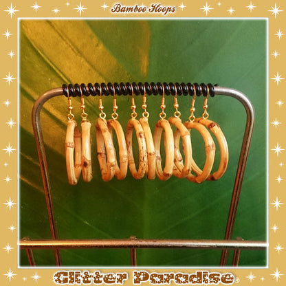 Earrings: Bamboo Hoops