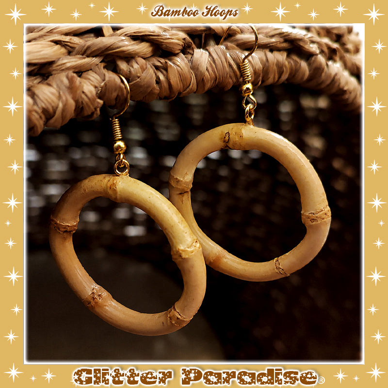 Earrings: Bamboo Hoops