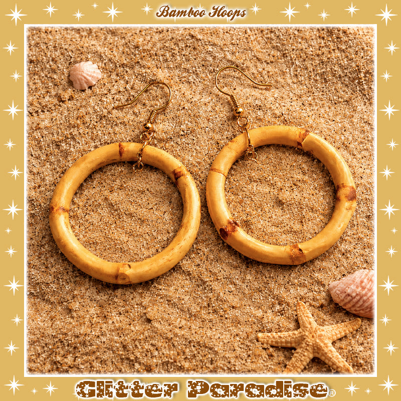 Earrings: Bamboo Hoops