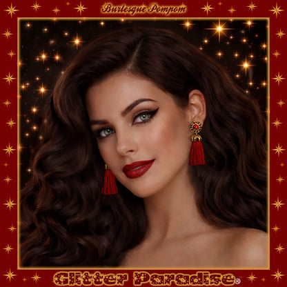 Earrings: Burlesque Pompom