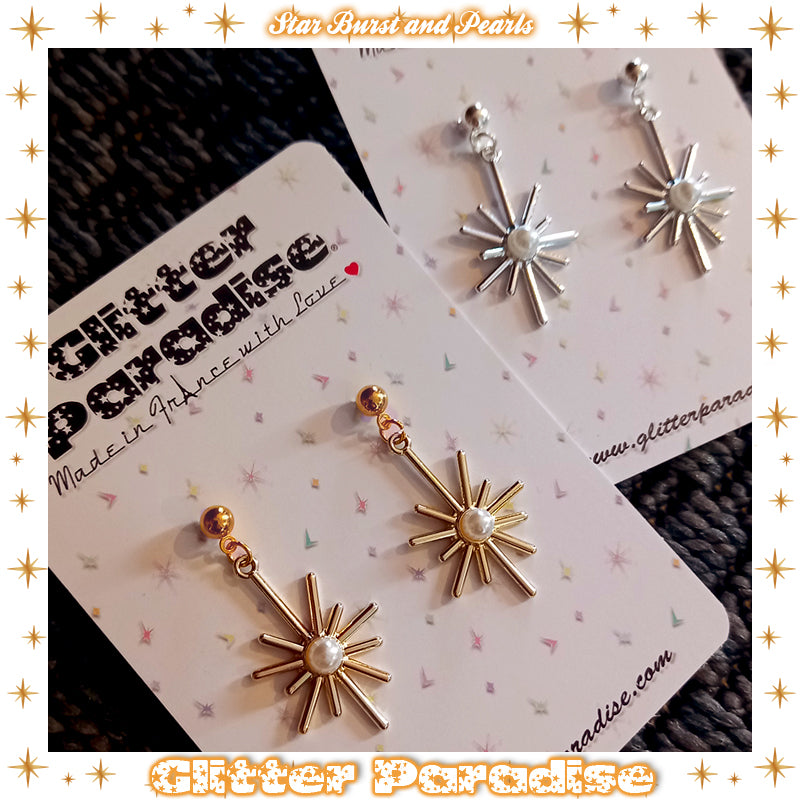 Earrings: Star Burst and Pearl