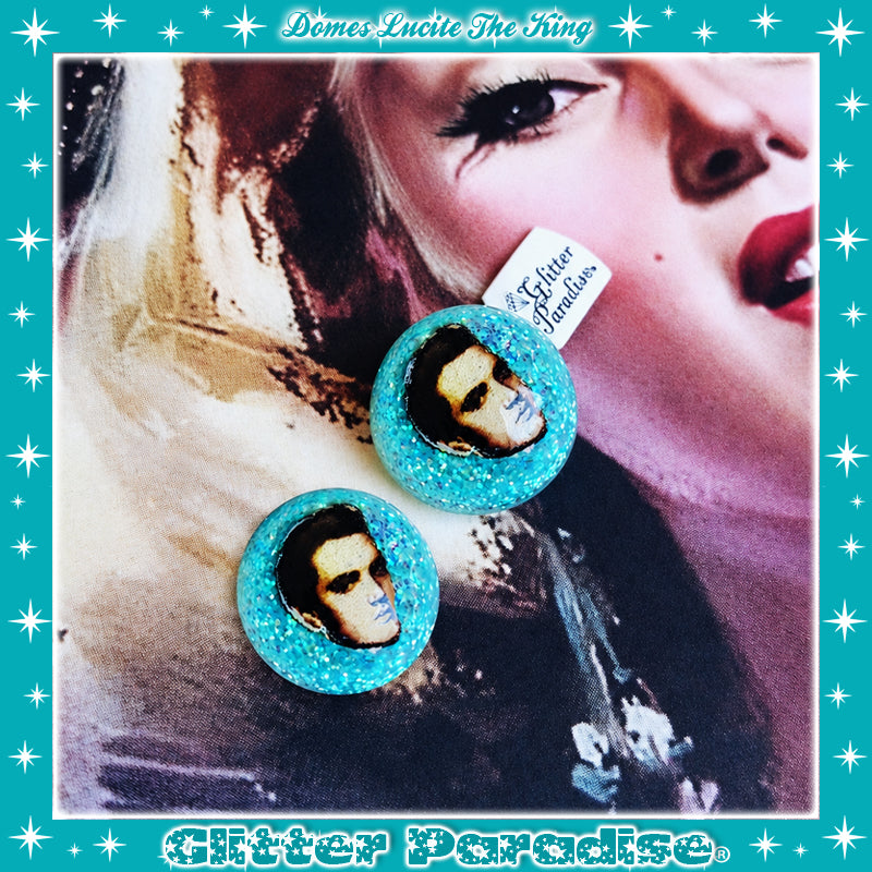 Earrings: Lucite Dômes The King