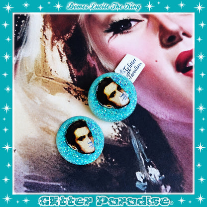 Earrings: Lucite Dômes The King