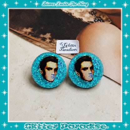 Earrings: Lucite Dômes The King
