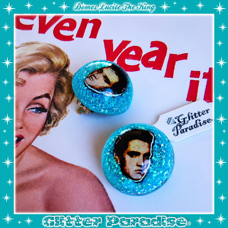 Earrings: Lucite Dômes The King