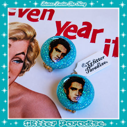 Earrings: Lucite Dômes The King
